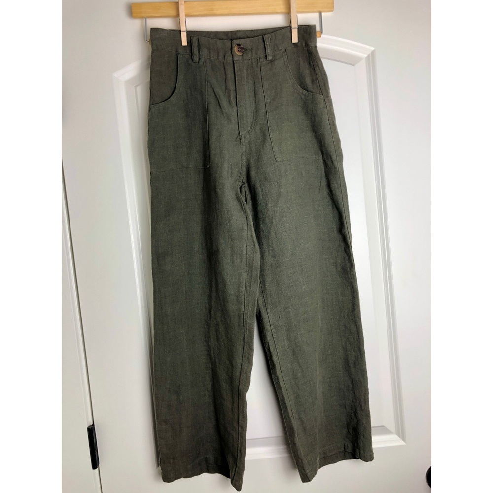 Sage Green Linen Pant